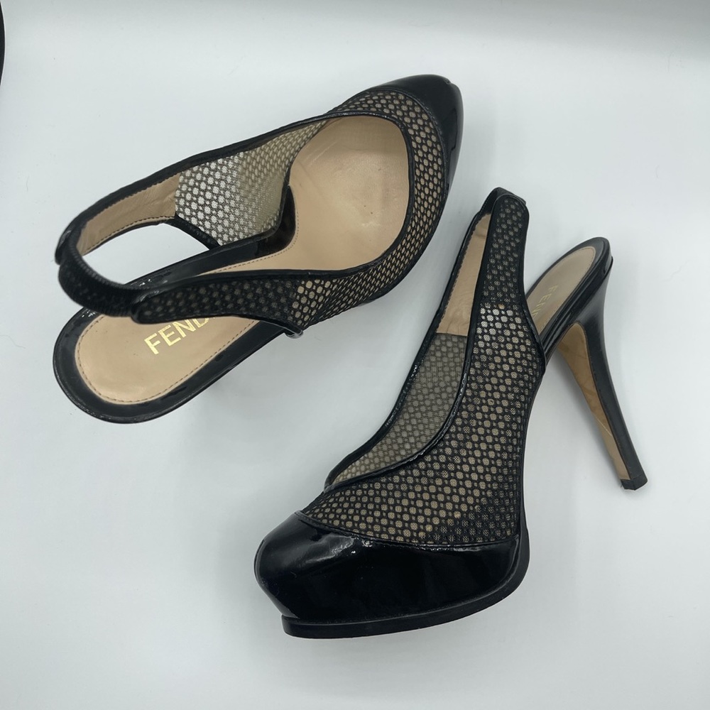 Fendi patent mesh platform